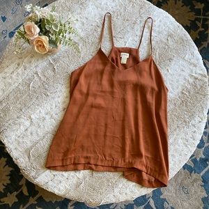 H&M conscious collection burnt orange silky tank12